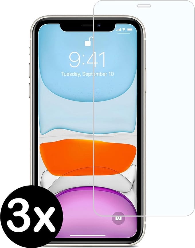 Screenprotector - 3 Stuks - Geschikt voor Apple iPhone 11 - Volledige Dekking - Beschermglas - Gehard Glas - Tempered Glass - Screen Protector