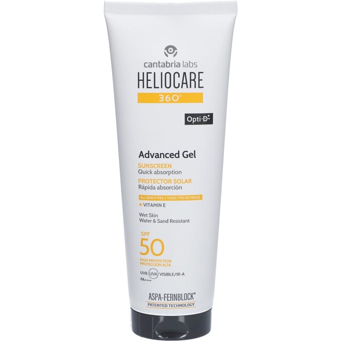 Heliocare 360 ° Advanced Gel SPF 50 + Snel absorberende zonnebescherming 250