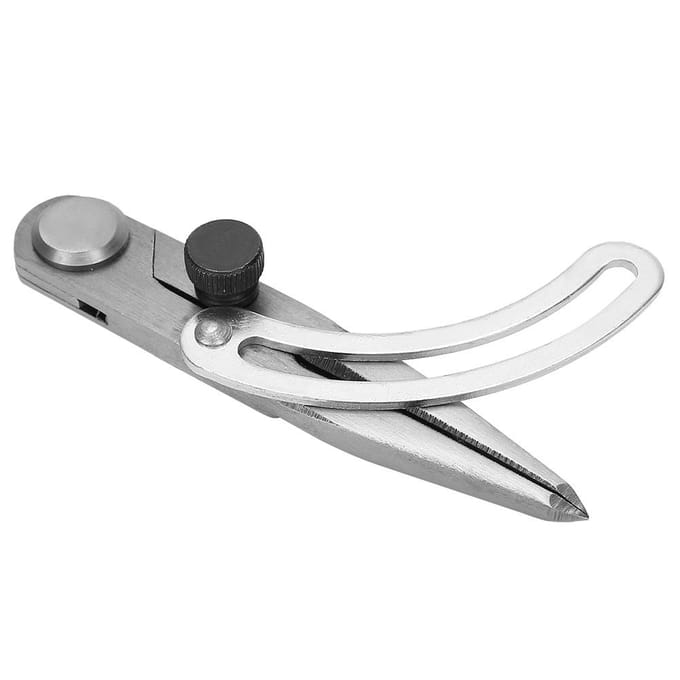 Leder Krasnaald Afstandskompas Markeergereedschap Leerbewerking Lijntekening Roterend Gereedschap 100mm gray