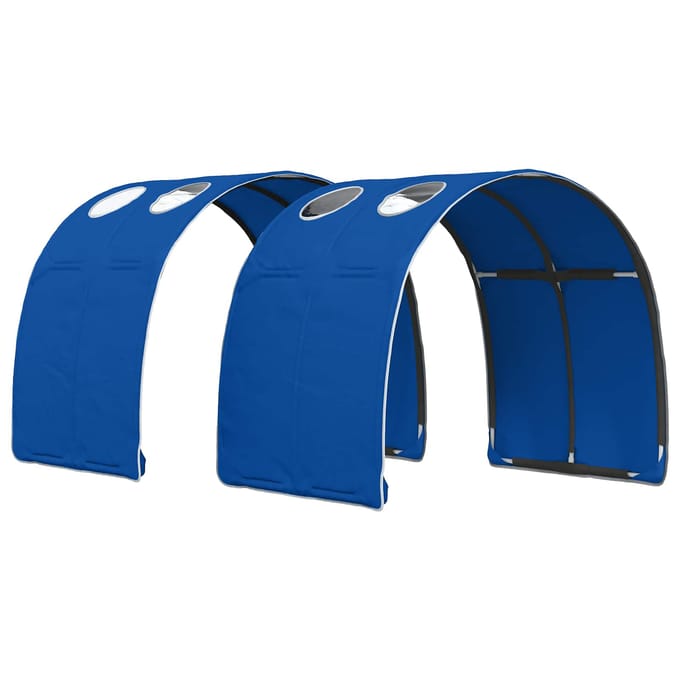vidaXL - Bed - tunnel - 2 - st - Blauw - Polyester