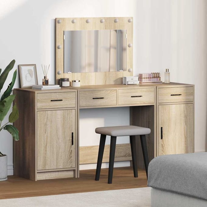 vidaXL - Kaptafel - 3 - st - Bruin - 78,5 - x - 41 - x - 135 - cm - Bewerkt - hout