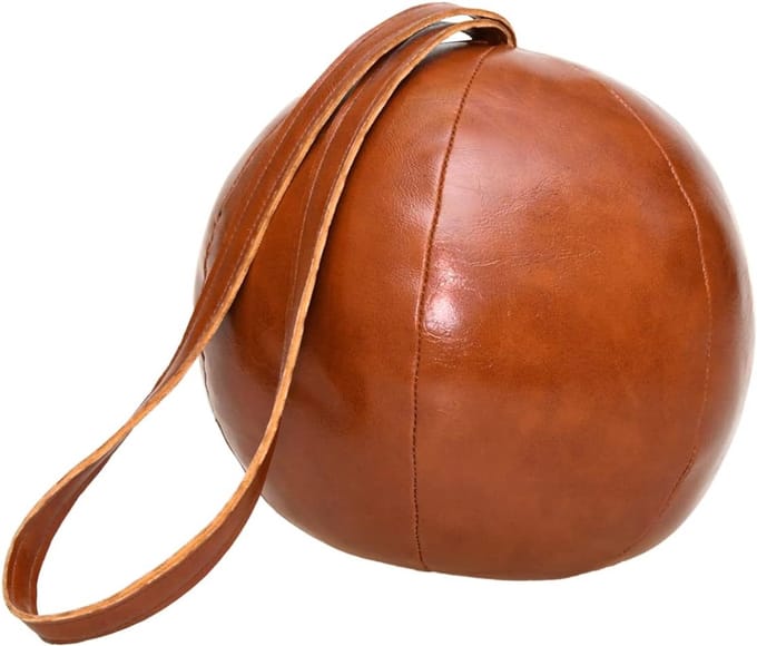 Deurstopper Kunstleer - Vloer Stopper - Deuren Open Houden - Stabiele Vorm - 16.3 cm Breed - Bruin