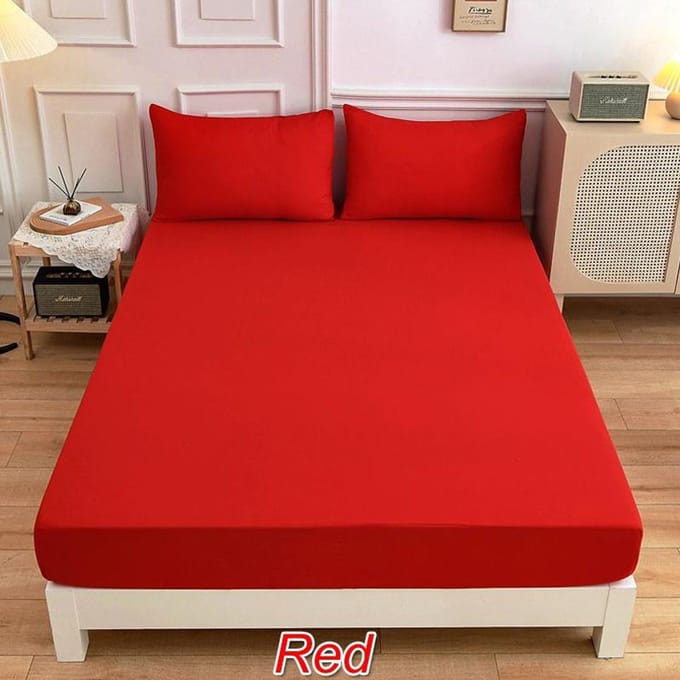 Nouvel Arrivage 15 Couleurs Drap Housse Élastique Poches Profondes 12 Pouces Microfibre Brossée Housse de Matelas Ensemble Taille Twin Full Queen King 90*200+30cm rouge