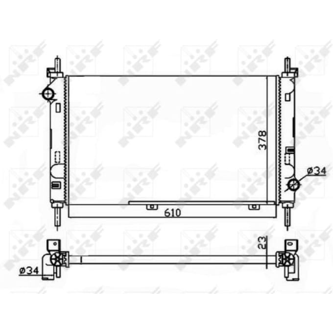 Radiator, motorkoeling Economy Class NRF 509528A