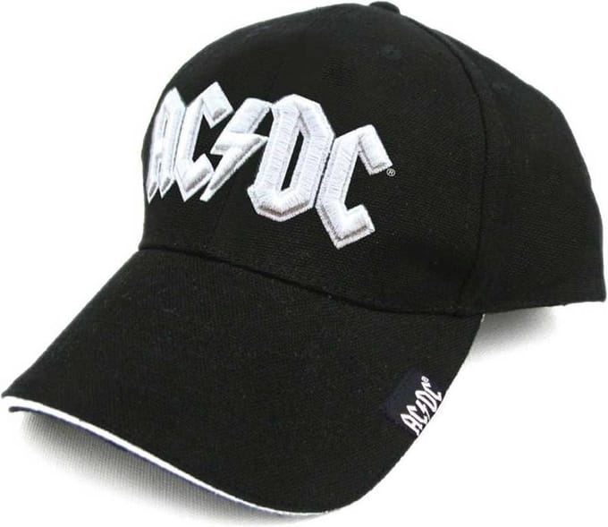 AC/DC - White Logo Baseball pet - Zwart