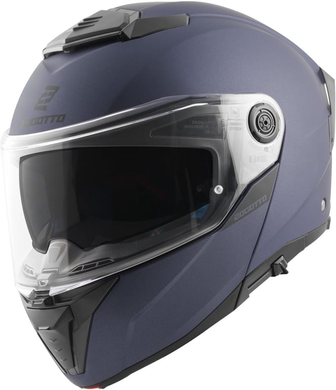 Bogotto FF404 Solid Mat Blauw Systeemhelm - Helm