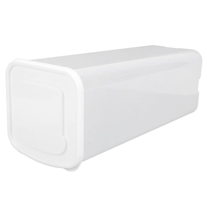 Broodopbergcontainer Plastic Transparant Ruimtebesparend Multifunctioneel met Deksel Broodbewaarder voor L white
