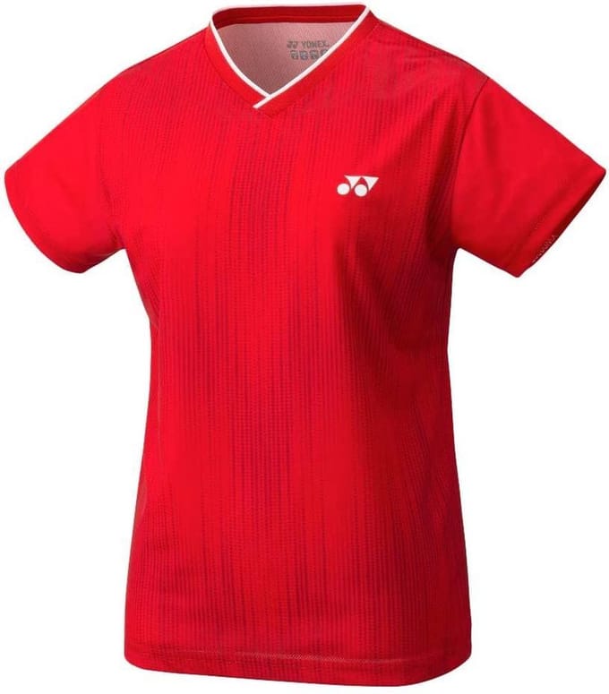 Yonex Sportshirt Crew Neck Dames Polyester Rood Mt M