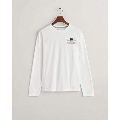 Gant T-Shirt Medium Archive Shield Long Sleeve Wit / male