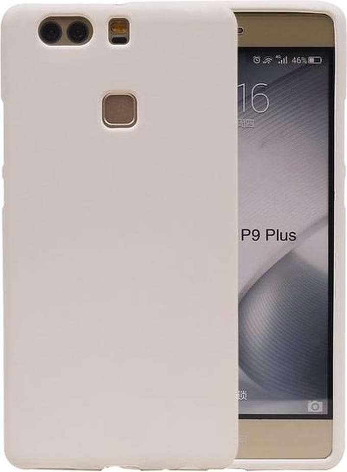 Wit Zand TPU back case cover hoesje voor Huawei P9 Plus