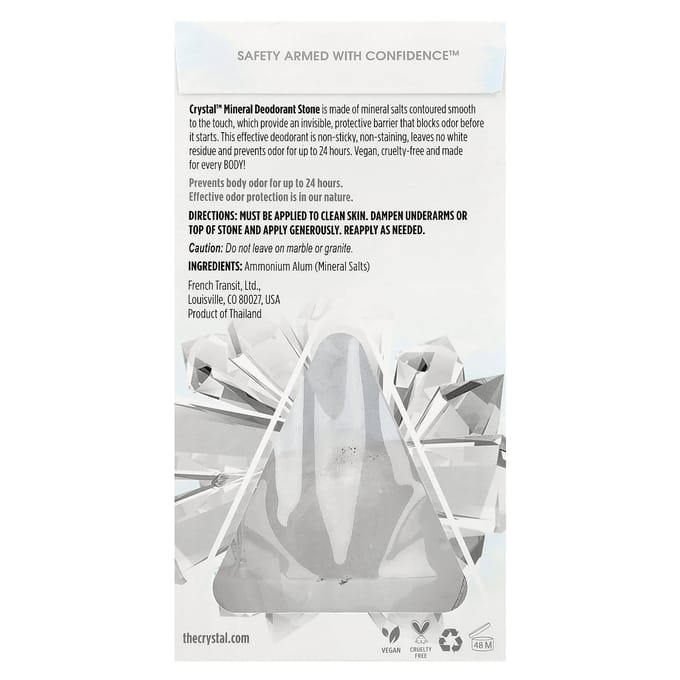 Minerale deodorantsteen, ongeparfumeerd, 140 g(5 Oz) white