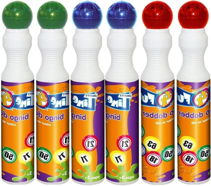 24 x 43ml Bingo Dabbers Dauber Markers Gemengde Kleuren Pack