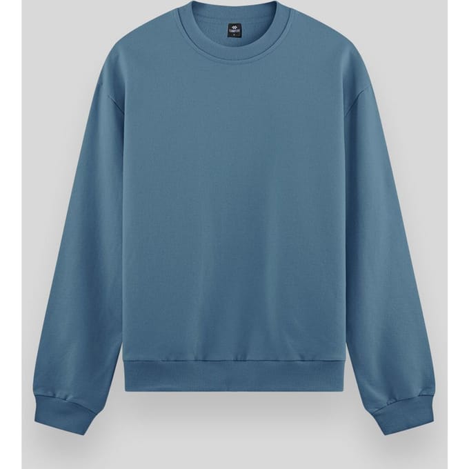 Heren Effen Rundhals Sweatshirt