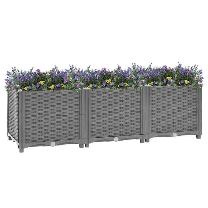 vidaXL - Plantenbak - verhoogd - 120x40x38 - cm - polypropeen