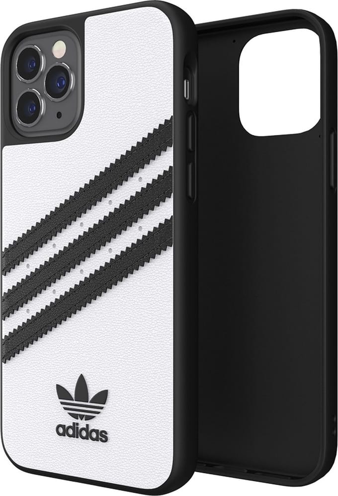 Adidas OR Moulded Case PU for iPhone 12 Pro Max - White & Black