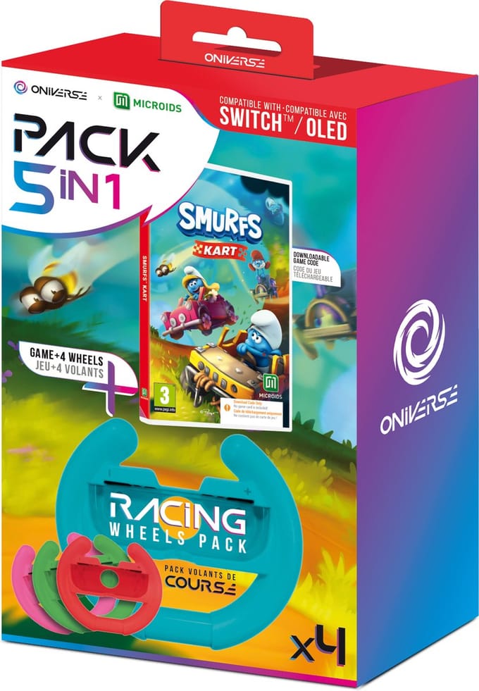 Oniverse 4 STEERING WHEELS + SMURF CART BUNDLE - Miscellaneous - Nintendo Switch