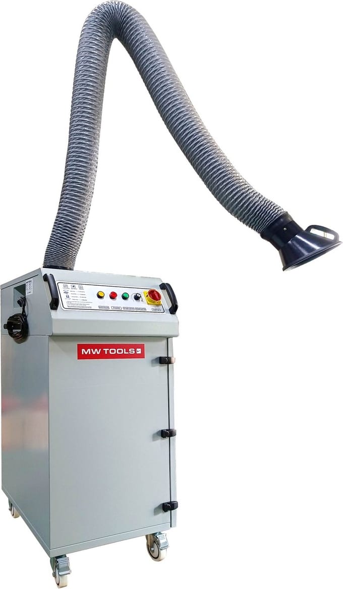 Mobiele lasrook- en oliemist afzuiging 2000M³/h 1,3KW 230V MW Tools LAO2201