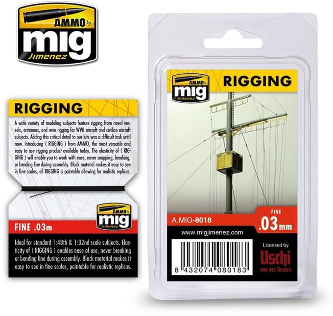 AMMO by Mig Jimenez Modelbouwdecoratie - MIG 8018 Rigging - Medium Fine 0,03mm - 2 meters Kabel(s)