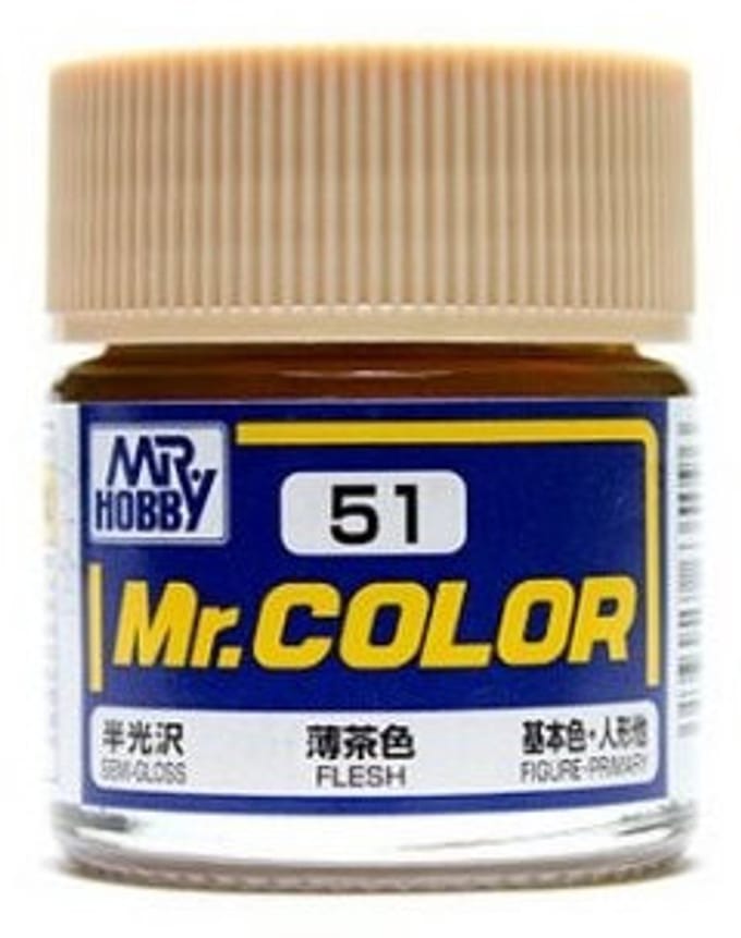 Gunze Mr. Hobby C-051 - Mr. Color 10 ml Flesh - Lacquer Modelbouwverf