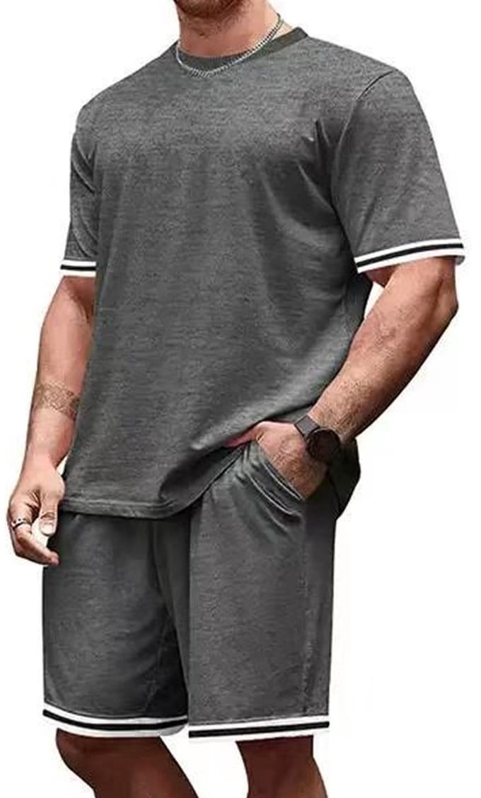 Heren Zomerset - Grijs - Korte Broek en Shirt - Set