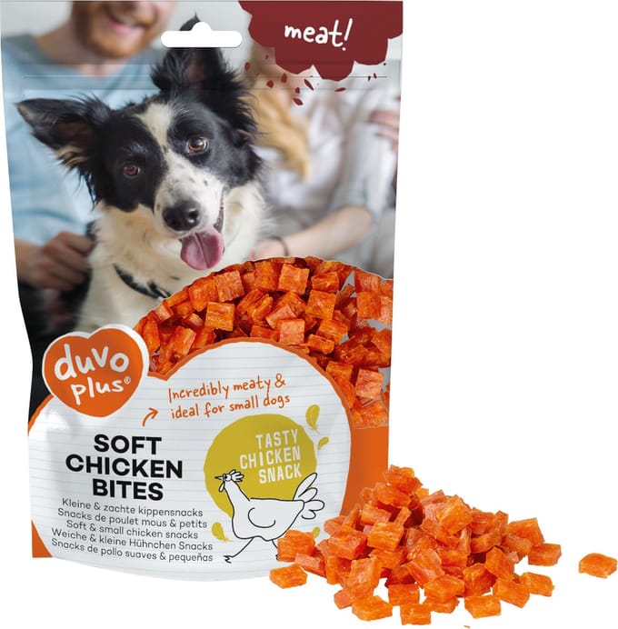 Hondensnack - Duvo meat! Zachte kippen Bites 200g - ± 334st