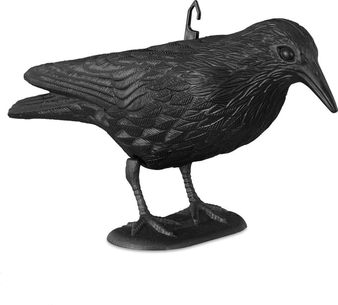 vogelverschrikker kraai - staand - 20 x 33 x 12 cm - duivenverschrikker - zwart