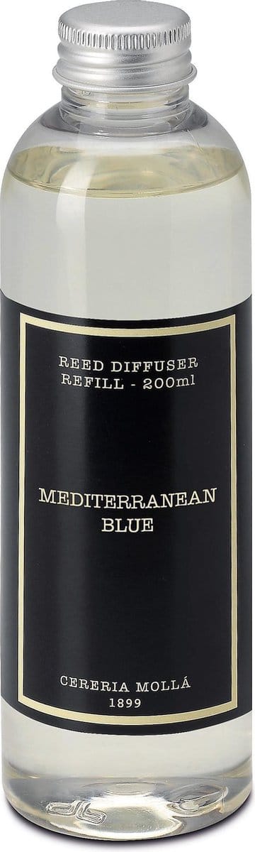 Cereria Mollà 1899 Refill Mikado Geurstokjes navulling 200ml Mediterranean Blue