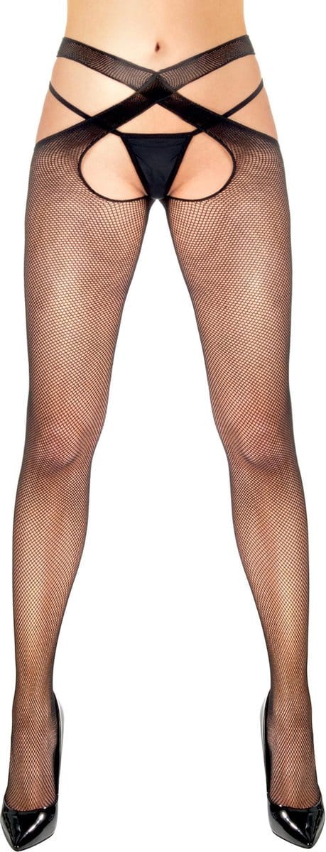 Collant Ouvert Flavia Noir T3 | ANNE D'ALES