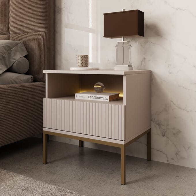 Meubella - Legend - Nachtkastje - Beige