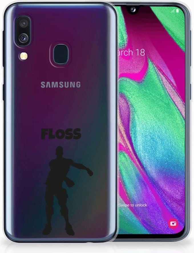 Samsung Galaxy A40 Telefoonhoesje met Naam Floss