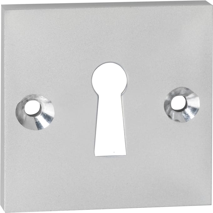 Impresso vierkant rozet - Klaviersleutel - Aluminium F1