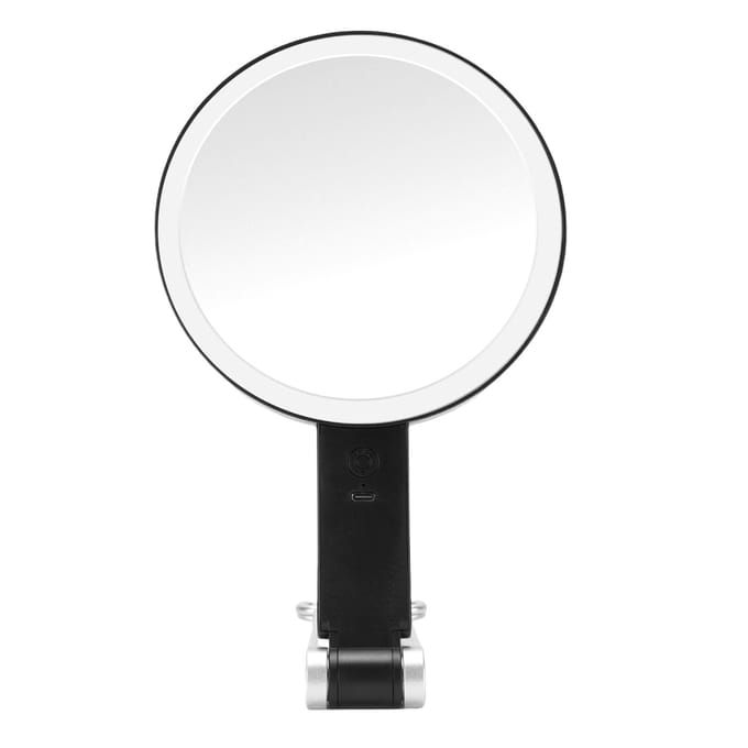 Desktop Wandgemonteerd Handheld Make-up Spiegel Verstelbare LED Dubbelzijdig 1X20X Vergroting Spiegel roze