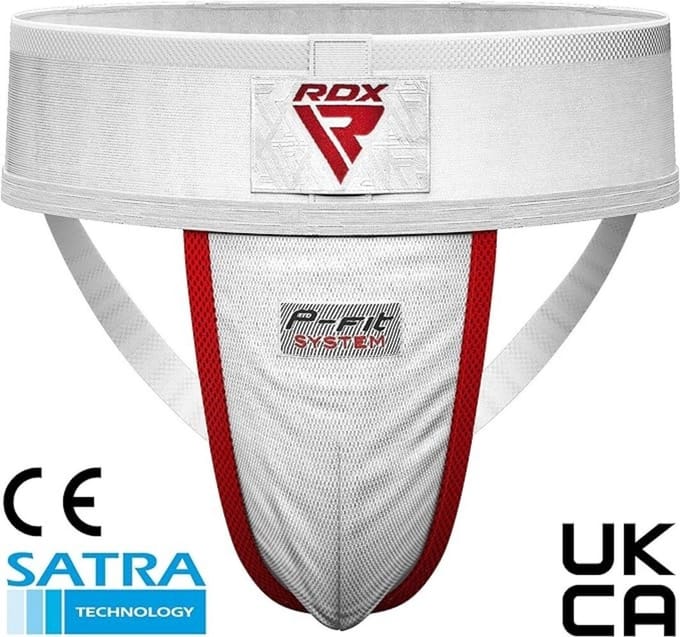 RDX Sports H1+ Kruisbeschermer met Gel Cup - Wit - Maat: S