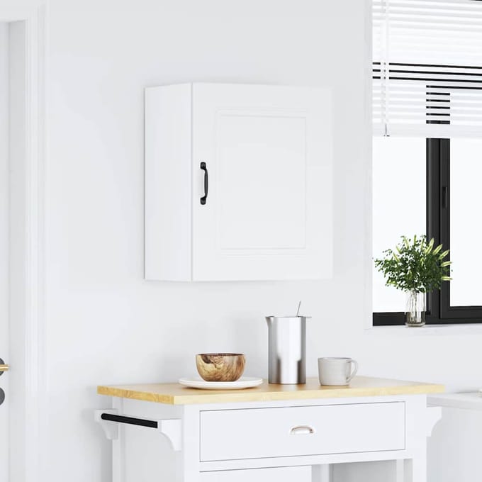 vidaXL - Keukenbovenkast - Kalmar - bewerkt - hout - wit