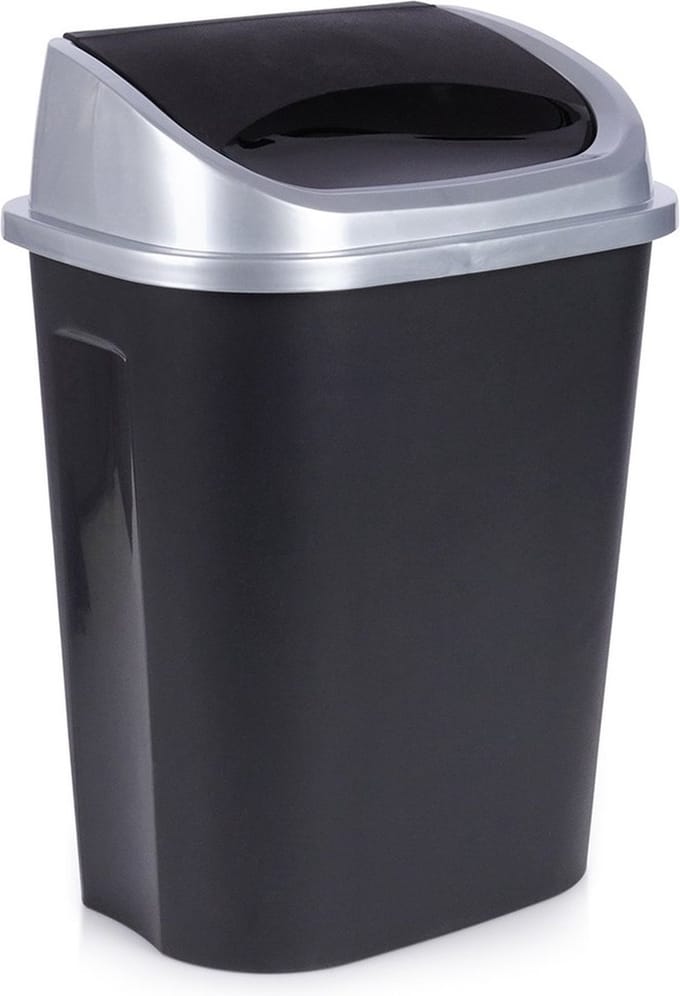 Prullenbak Plastic Zwart 25 l - Afvalmand - Afvalemmer