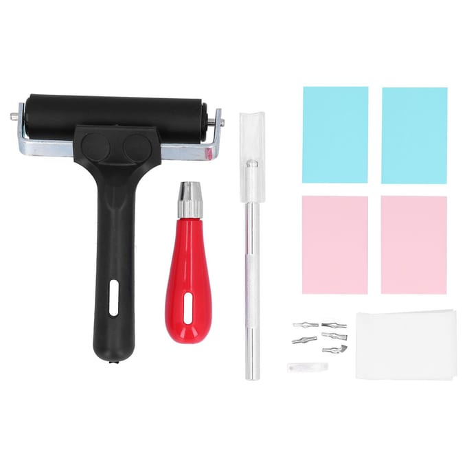 Snijden Rubberstempel Kit Drukken Drukken Gemengde Set Snijgereedschap Kunstbenodigdheden white