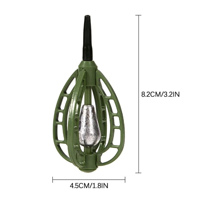 ABS Plomb De Pêche Carpe Feeder De Pêche De Pêche Appât Cage De Pêche Leurre Cas Accessoires De Pêche black