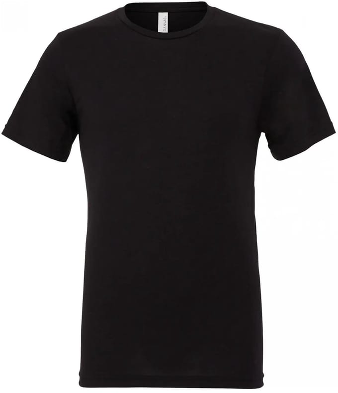 Bella+Canvas Unisex Triblend Crew Neck T-Shirt CV3413 - Solid Black Triblend - XXL