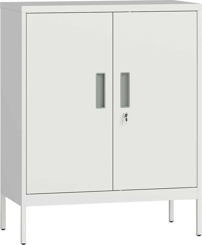 Lockerkast - Archiefkast - Kantoor - Opbergkast - Thuis - Organizer - Staal - Wit