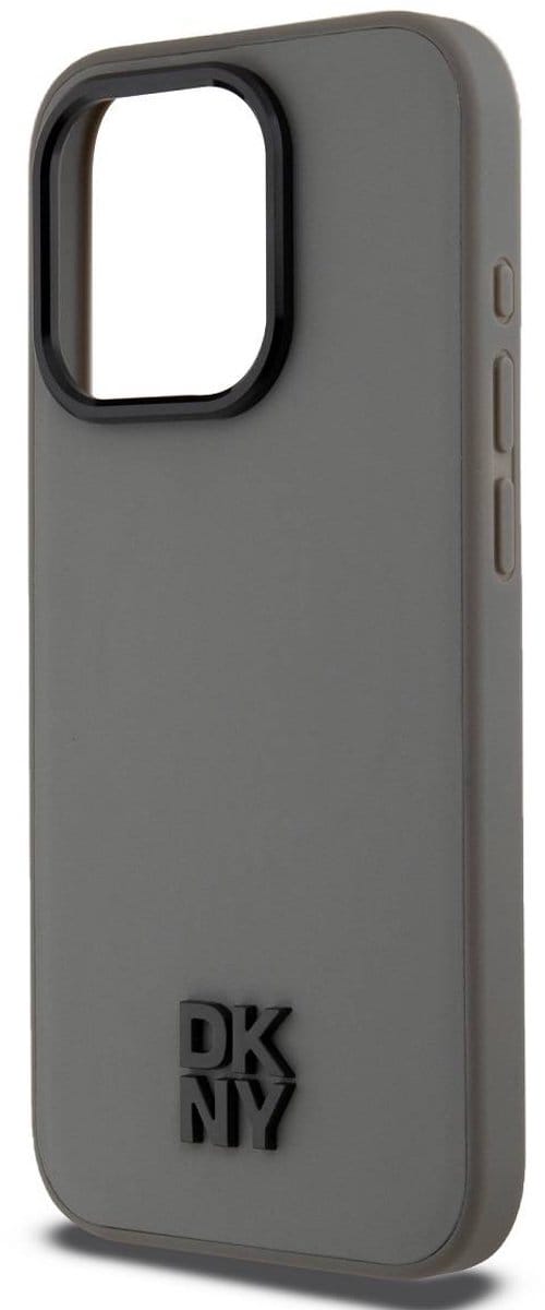 DKNY, Hoesje geschikt voor iPhone 15 Pro Max - MagSafe, Grijs