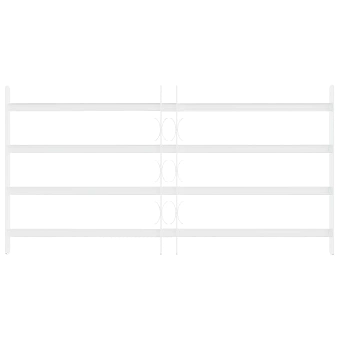 Grille de sécurité pour fenêtre avec 4 barreaux horizontaux réglable de 63 à 114 cm