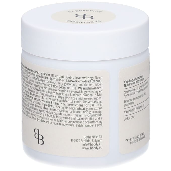 BBODY Spermidine (CelVio®) | Celvernieuwing & Vitaliteit Anti-Aging Support 30 caps Capsules
