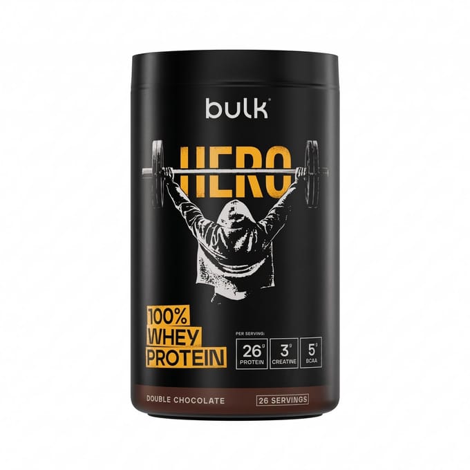 Bulk Hero 100% Whey Protein (910g) Double Chocolate - Eiwitten - Wei-eiwit Mix