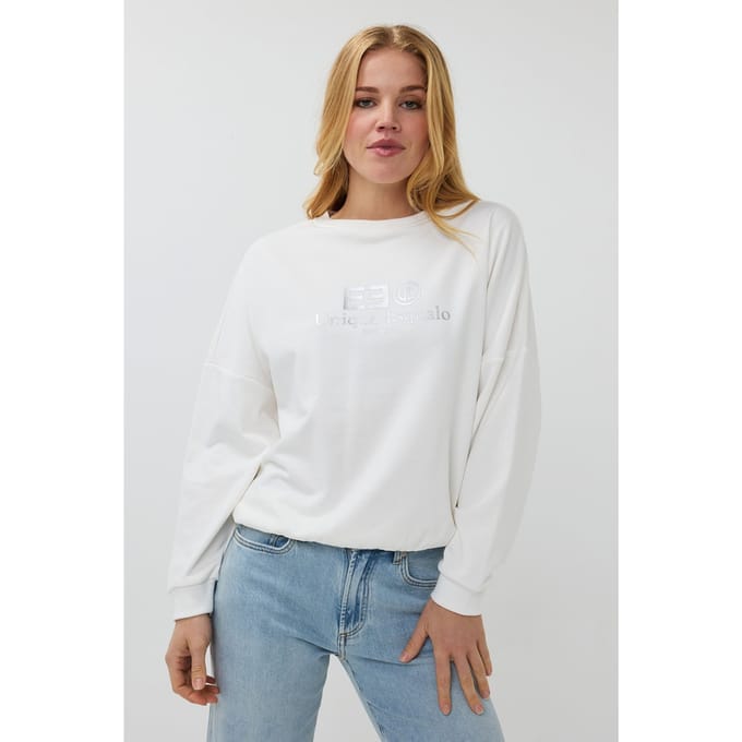 EsQualo Sweater Rubber Print Ee Silver Taglia: S | Maglie a manica lunga Outlet | Donna | Grigio