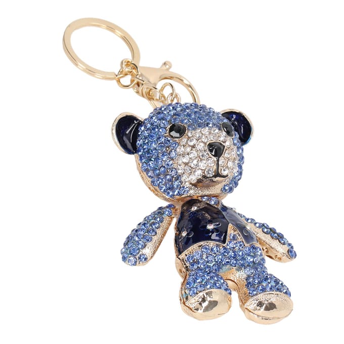 Berensleutelhanger Gegalvaniseerd Lange Heldere Strasssteentjes Berensleutelhanger met Haak Leuke Berensleutelhanger voor gray