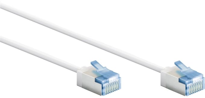 FTP CAT6A Slimline 10 Gigabit Netwerkkabel - CU - Ultraflex - 2 meter - Wit