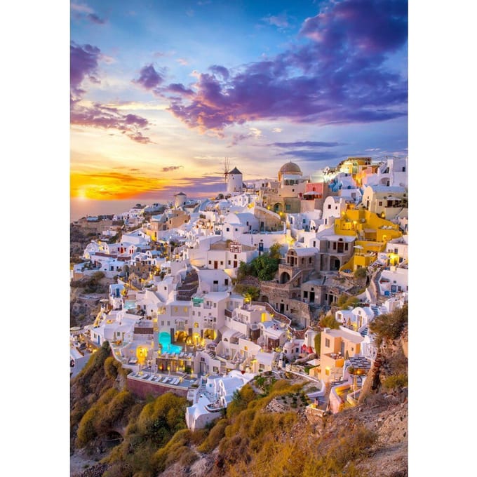 Enjoy Puzzle legpuzzel Sunset over Santorini - 1000 stukjes puzzel.