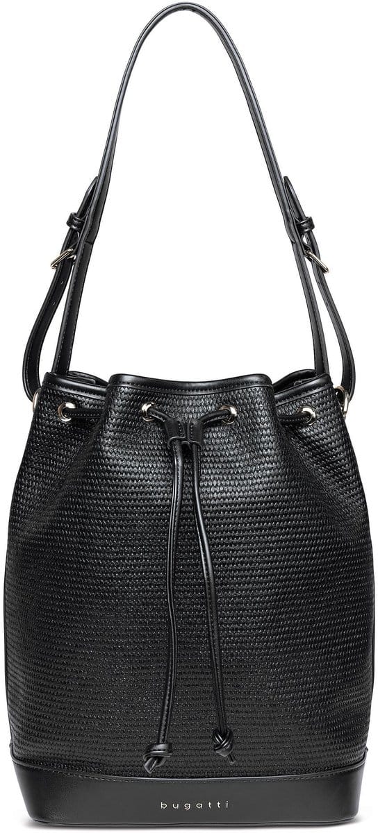 bugatti schoudertas Isa Bucket Bag Black zwart