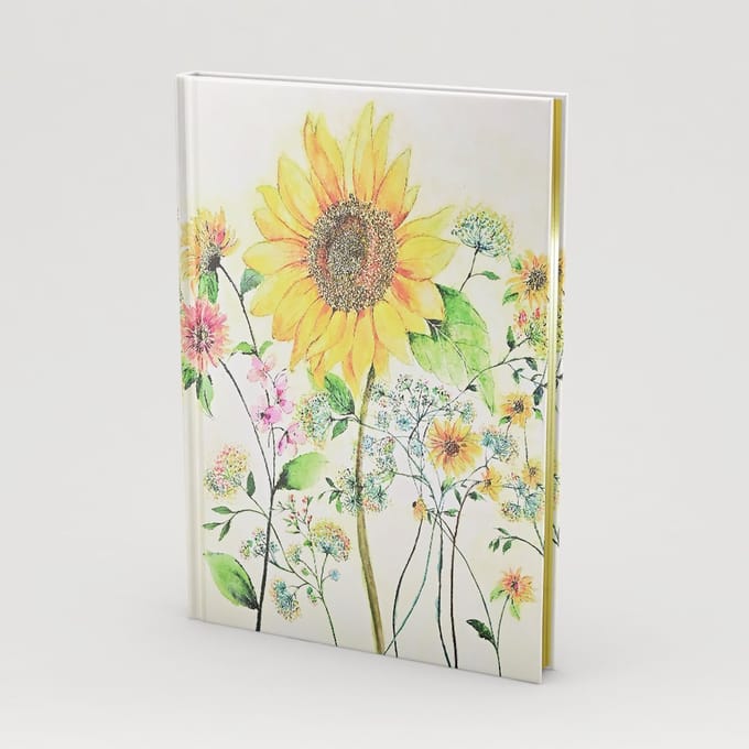 Bookbound notitieboek Peter Pauper Watercolor Sunflower