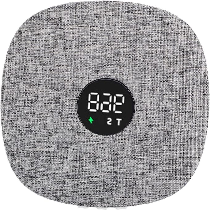 Platte Luidspreker - Onder Kussen - Rustige Nachtrust - Stereogeluid Timer - 13 x 13 cm - Grijs
